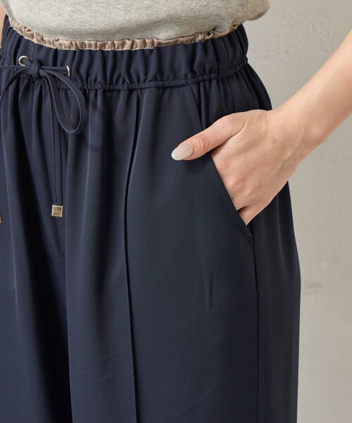 Jena espace merveilleux（ジェナ　エスパスメルヴェイユ）の「レイヤード風トロミパンツ（その他パンツ・レディース・アイボリー/ブラック・FREE）」の9枚目の写真