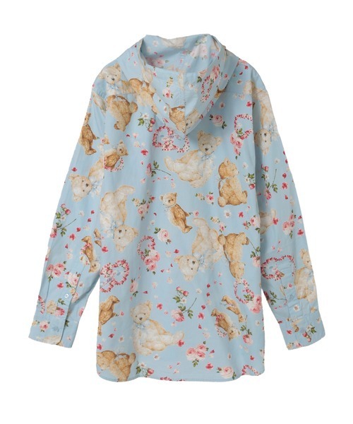 KARL HELMUT（カールヘルム）の「テディローズプリントフードブラウス（シャツ/ブラウス・メンズ・ピンク/ラベンダー/キナリ/スカイブルー/ブラック・LARGE/MEDIUM）」の7枚目の写真