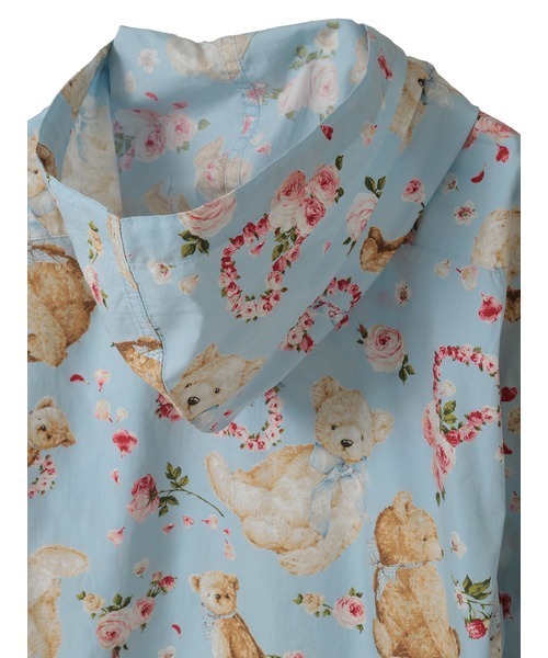 KARL HELMUT（カールヘルム）の「テディローズプリントフードブラウス（シャツ/ブラウス・メンズ・ピンク/ラベンダー/キナリ/スカイブルー/ブラック・LARGE/MEDIUM）」の9枚目の写真