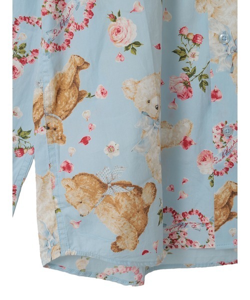 KARL HELMUT（カールヘルム）の「テディローズプリントフードブラウス（シャツ/ブラウス・メンズ・ピンク/ラベンダー/キナリ/スカイブルー/ブラック・LARGE/MEDIUM）」の12枚目の写真