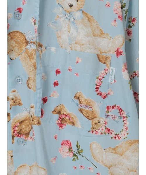 KARL HELMUT（カールヘルム）の「テディローズプリントフードブラウス（シャツ/ブラウス・メンズ・ピンク/ラベンダー/キナリ/スカイブルー/ブラック・LARGE/MEDIUM）」の13枚目の写真