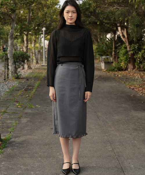 DEHEVE（デヘヴェ）の「High-Neck Bustier Blouse [Black]（シャツ/ブラウス・レディース・ブラック・FREE）」の3枚目の写真