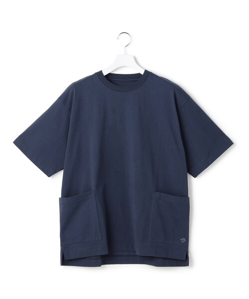 J.PRESS YORK STREET(ジェイプレスヨークストリート)の「【UNISEX】サイドポケット クルーネックTシャツ(Tシャツ/カットソー・メンズ・ベージュ系/ホワイト系/グレー系/ライトグリーン系/ネイビー系・SMALL/MEDIUM/LARGE)」の5枚目の写真