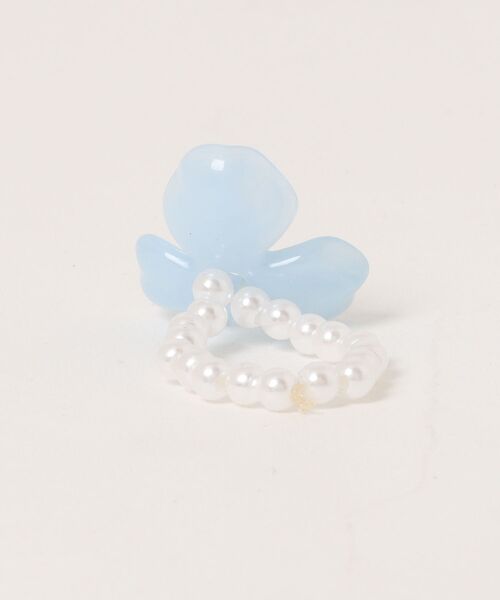 Mayree(メイリー)の「【urge select】フラワーモチーフ ビーズ リング【6色展開】(リング・レディース・コーラルピンク/アイボリー/サックスブルー/エメラルド/レモンイエロー/セージグリーン・FREE)」の11枚目の写真
