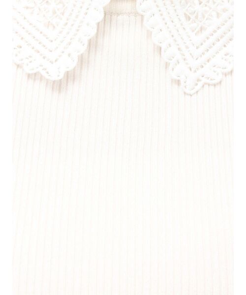 MERCURYDUO(マーキュリーデュオ)の「レース襟ハーフスリーブニット(ニット/セーター・レディース・ブラック/オフホワイト/イエロー・FREE)」の19枚目の写真