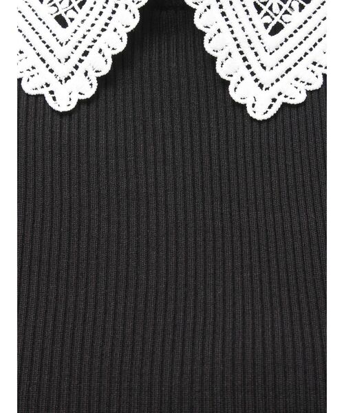 MERCURYDUO(マーキュリーデュオ)の「レース襟ハーフスリーブニット(ニット/セーター・レディース・ブラック/オフホワイト/イエロー・FREE)」の21枚目の写真