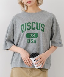 【DISCUS/ディスカス】【トレンドのカレッジロゴ】ヘビーウェイトTシャツ ルーズシルエット 古着MIX