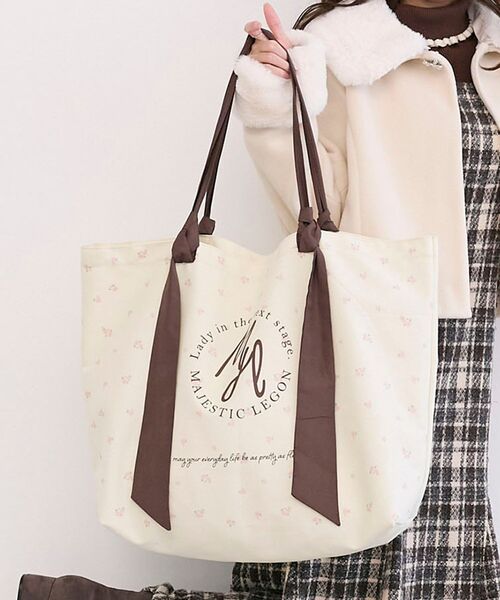 MAJESTIC LEGON(マジェスティックレゴン)の「MJリボンハンドルトートバッグA(トートバッグ・レディース・A・FREE)」の2枚目の写真