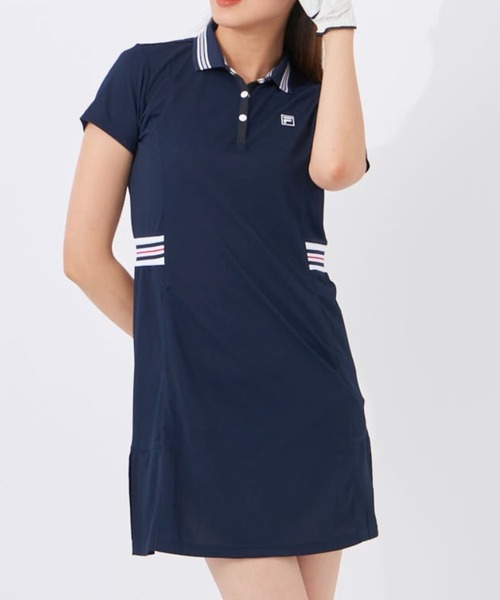 FILA GOLF（フィラゴルフ ）の「バックプリーツワンピース（ワンピース・レディース・ブラック/パープル/ネイビー/ミント・X-LARGE/SMALL/LARGE/XX-LARGE/MEDIUM）」の4枚目の写真