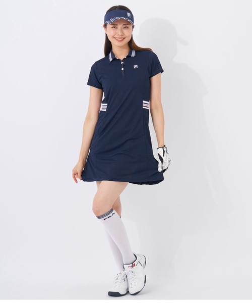 FILA GOLF（フィラゴルフ ）の「バックプリーツワンピース（ワンピース・レディース・ブラック/パープル/ネイビー/ミント・X-LARGE/SMALL/LARGE/XX-LARGE/MEDIUM）」の6枚目の写真