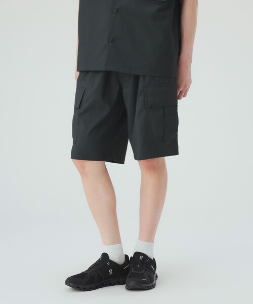BEAMS HEART(ビームスハート)の「ストレッチ ツイル カーゴ ショーツ(UVカット・接触冷感・撥水・遮熱)(その他パンツ・メンズ・ブラック/オリーブ・LARGE/SMALL/MEDIUM)」の5枚目の写真