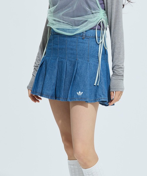 セール】DENIM PLEATED SKIRT / アディダスオリジナルス adidas