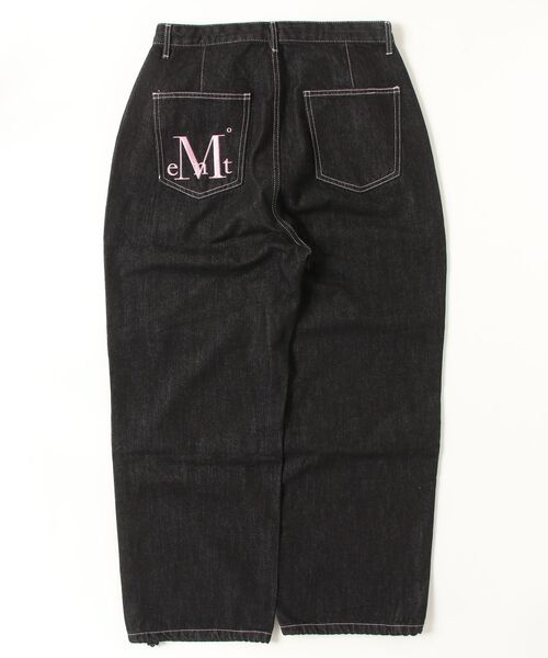 MUCENT(ムセント)の「【MUCENT】ブランド直輸入正規品/MUCENT/MAXXI BACK POCKET BIG LOGO DENIM(デニムパンツ・レディース・ダークブルー/ブラック・FREE)」の4枚目の写真