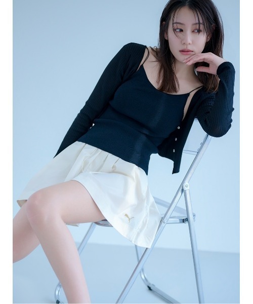 FRAY I.D(フレイアイディー)の「【FRAY I.D×PUMA】ナイロンショートパンツ/UVカット・撥水(その他パンツ・レディース・ベージュ/ピンク・0/1)」の1枚目の写真