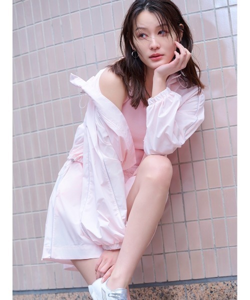 FRAY I.D(フレイアイディー)の「【FRAY I.D×PUMA】ナイロンショートパンツ/UVカット・撥水(その他パンツ・レディース・ベージュ/ピンク・0/1)」の2枚目の写真