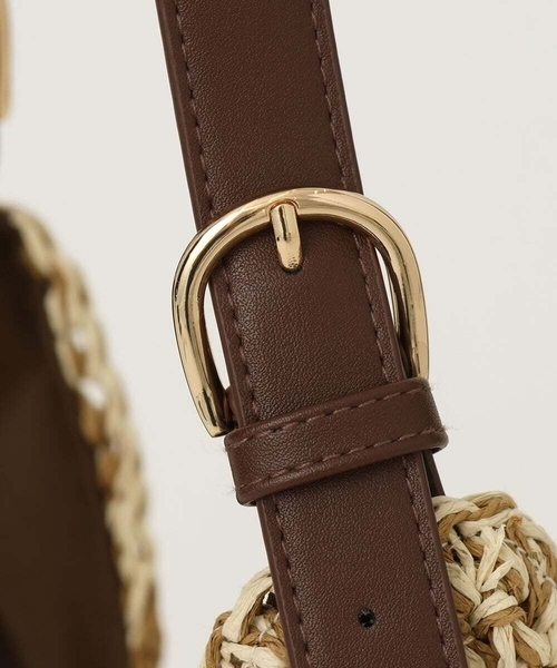 MK MICHEL KLEIN(エムケーミッシェルクラン)の「ワンハンドルメッシュペーパーバッグ(かごバッグ・レディース・ベージュ/グレー・00)」の6枚目の写真