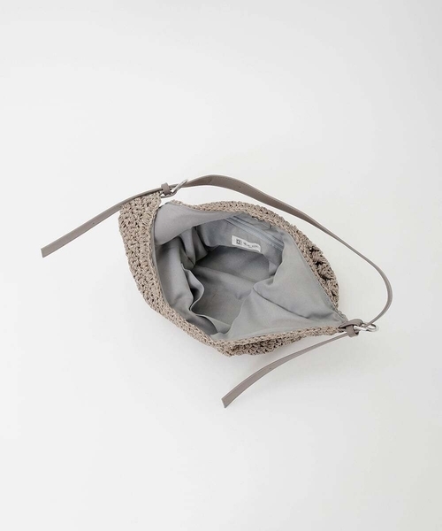 MK MICHEL KLEIN(エムケーミッシェルクラン)の「ワンハンドルメッシュペーパーバッグ(かごバッグ・レディース・ベージュ/グレー・00)」の10枚目の写真
