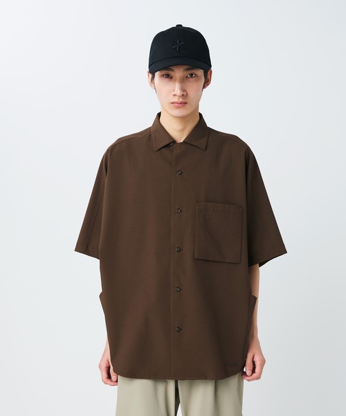 Snow Peak(スノーピーク)の「Snow Peak / Airo Short Sleeve Shirt エアロショートスリーブシャツ 半袖シャツ(シャツ/ブラウス・メンズ・ブラック/ライトブルー/ブラウン・S/M/L/XL)」の3枚目の写真