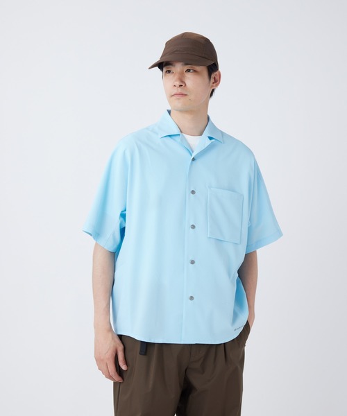 Snow Peak(スノーピーク)の「Snow Peak / Airo Short Sleeve Shirt エアロショートスリーブシャツ 半袖シャツ(シャツ/ブラウス・メンズ・ブラック/ライトブルー/ブラウン・S/M/L/XL)」の1枚目の写真