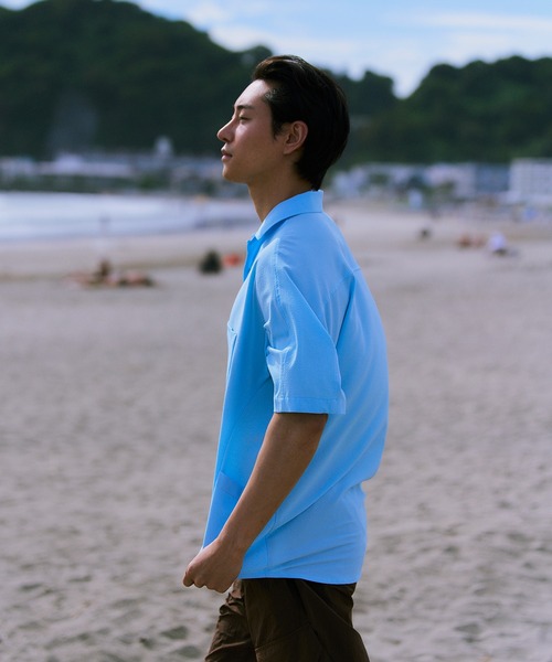 Snow Peak(スノーピーク)の「Snow Peak / Airo Short Sleeve Shirt エアロショートスリーブシャツ 半袖シャツ(シャツ/ブラウス・メンズ・ブラック/ライトブルー/ブラウン・S/M/L/XL)」の6枚目の写真
