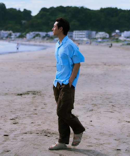 Snow Peak(スノーピーク)の「Snow Peak / Airo Short Sleeve Shirt エアロショートスリーブシャツ 半袖シャツ(シャツ/ブラウス・メンズ・ブラック/ライトブルー/ブラウン・S/M/L/XL)」の8枚目の写真