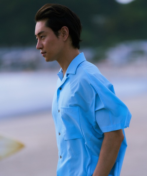 Snow Peak(スノーピーク)の「Snow Peak / Airo Short Sleeve Shirt エアロショートスリーブシャツ 半袖シャツ(シャツ/ブラウス・メンズ・ブラック/ライトブルー/ブラウン・S/M/L/XL)」の9枚目の写真