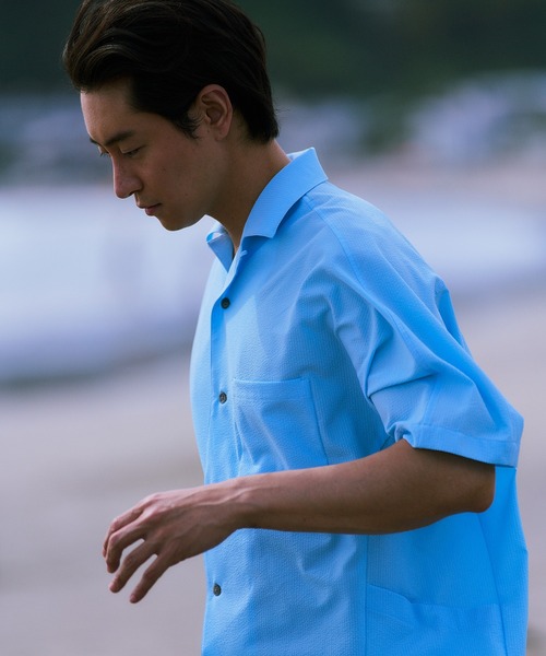 Snow Peak(スノーピーク)の「Snow Peak / Airo Short Sleeve Shirt エアロショートスリーブシャツ 半袖シャツ(シャツ/ブラウス・メンズ・ブラック/ライトブルー/ブラウン・S/M/L/XL)」の10枚目の写真