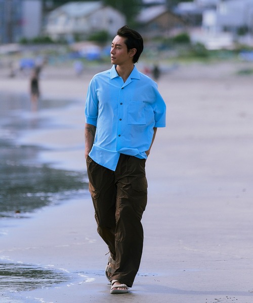 Snow Peak(スノーピーク)の「Snow Peak / Airo Short Sleeve Shirt エアロショートスリーブシャツ 半袖シャツ(シャツ/ブラウス・メンズ・ブラック/ライトブルー/ブラウン・S/M/L/XL)」の11枚目の写真