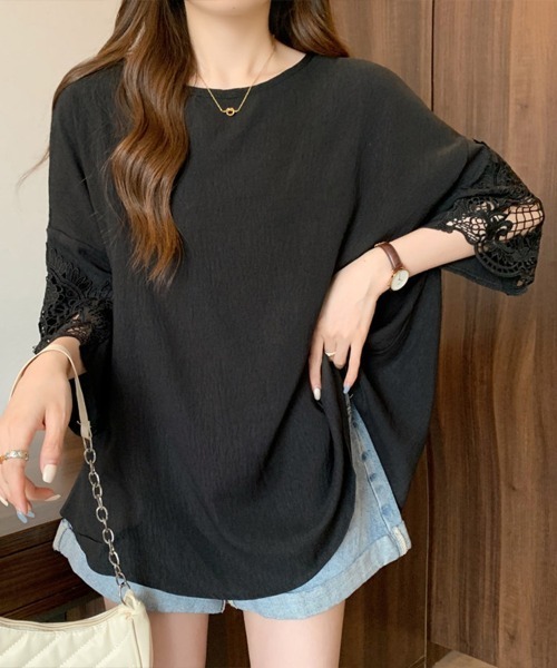 SallyLunn(サリーラン)の「大人フェミニンレーススリーブブラウス(シャツ/ブラウス・レディース・ホワイト/ブラック・LARGE/MEDIUM)」の5枚目の写真