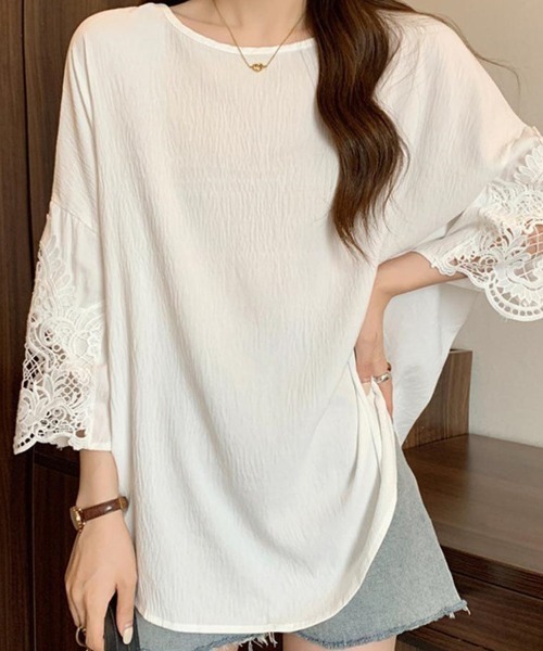 SallyLunn(サリーラン)の「大人フェミニンレーススリーブブラウス(シャツ/ブラウス・レディース・ホワイト/ブラック・LARGE/MEDIUM)」の11枚目の写真