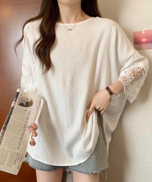 SallyLunn(サリーラン)の「大人フェミニンレーススリーブブラウス(シャツ/ブラウス・レディース・ホワイト/ブラック・LARGE/MEDIUM)」の15枚目の写真