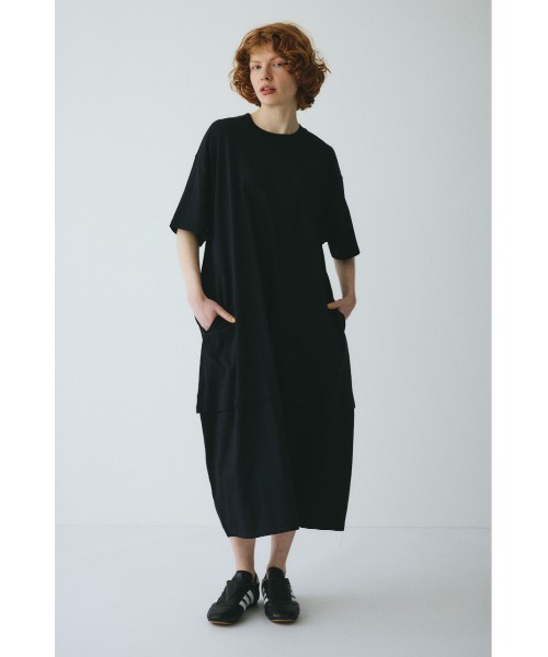 HeRIN.CYE（ヘリンドットサイ）の「Cut relax dress　　カットリラックスドレス（ワンピース・レディース・ベージュ系その他/ブラック/ブルー系その他・FREE）」の4枚目の写真