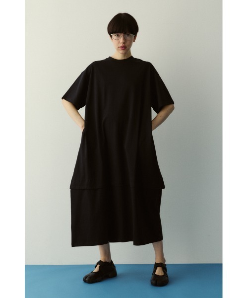 HeRIN.CYE（ヘリンドットサイ）の「Cut relax dress　　カットリラックスドレス（ワンピース・レディース・ベージュ系その他/ブラック/ブルー系その他・FREE）」の16枚目の写真