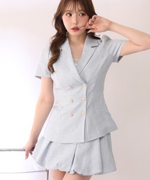 one after another NICE CLAUP（ワンアフターアナザーナイスクラップ）の「【セットアップ可能】レースアップペプラムジャケット（テーラードジャケット）」