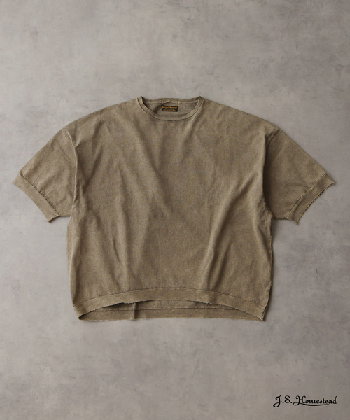 JOURNAL STANDARD J.S HOMESTEAD（ジャーナルスタンダードホームステッド）の「J.S.Homestead / オーバー ラージ ポンチョ ショートスリーブ Tシャツ（Tシャツ/カットソー・メンズ・ブラウン/チャコールグレー/ブラック/ライトグリーン・FREE）」の3枚目の写真