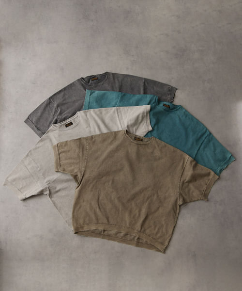 JOURNAL STANDARD J.S HOMESTEAD（ジャーナルスタンダードホームステッド）の「J.S.Homestead / オーバー ラージ ポンチョ ショートスリーブ Tシャツ（Tシャツ/カットソー・メンズ・ブラウン/チャコールグレー/ブラック/ライトグリーン・FREE）」の5枚目の写真