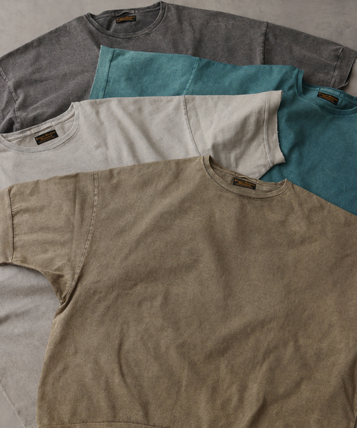 JOURNAL STANDARD J.S HOMESTEAD（ジャーナルスタンダードホームステッド）の「J.S.Homestead / オーバー ラージ ポンチョ ショートスリーブ Tシャツ（Tシャツ/カットソー・メンズ・ブラウン/チャコールグレー/ブラック/ライトグリーン・FREE）」の6枚目の写真