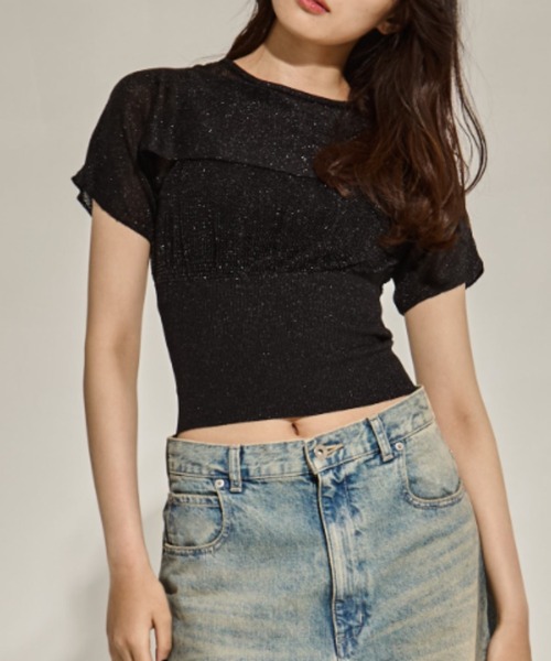 SHINY 2PIECES TOPS