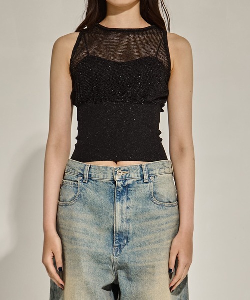 TAN（タン）の「[TAN/タン]SHINY 2PIECES TOPS（その他トップス・レディース・ブラウン/オリーブ/ブラック・FREE）」の11枚目の写真