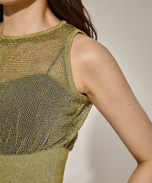 TAN（タン）の「[TAN/タン]SHINY 2PIECES TOPS（その他トップス・レディース・ブラウン/オリーブ/ブラック・FREE）」の19枚目の写真