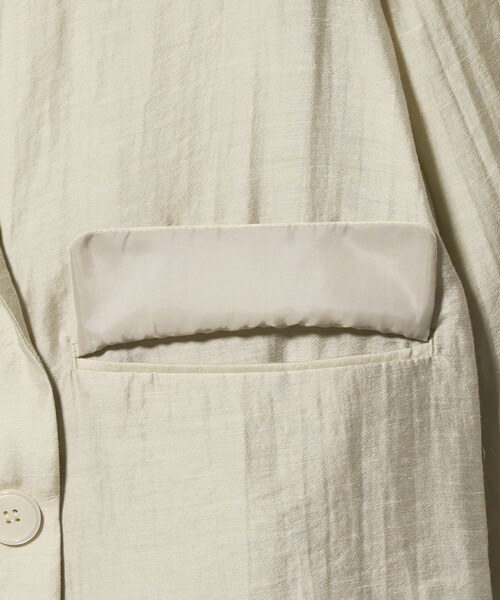 A DAY IN THE LIFE UNITED ARROWS(アデイインザライフユナイテッドアローズ)の「シアー ダブルジャケット ‐ウォッシャブル‐ <A DAY IN THE LIFE>(テーラードジャケット・レディース・ベージュ/オフホワイト/ブラック・FREE)」の17枚目の写真