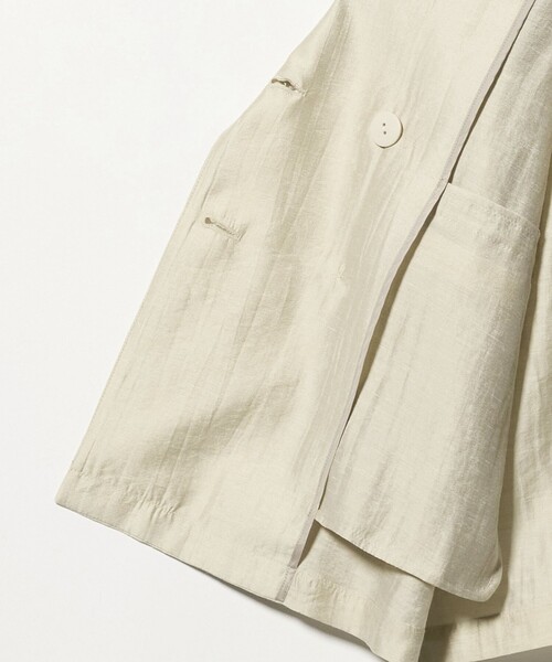 A DAY IN THE LIFE UNITED ARROWS(アデイインザライフユナイテッドアローズ)の「シアー ダブルジャケット ‐ウォッシャブル‐ <A DAY IN THE LIFE>(テーラードジャケット・レディース・ベージュ/オフホワイト/ブラック・FREE)」の20枚目の写真