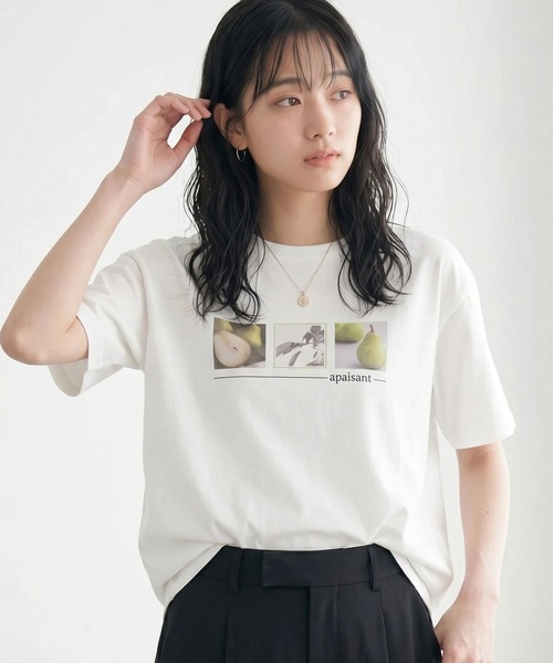 DAESE TOKYO(デセトウキョウ)の「『DAESE TOKYO/デセトウキョウ』【接触冷感】フルーツプリントTシャツ(Tシャツ/カットソー・レディース・ライム/イエロー/ピンク・FREE)」の1枚目の写真