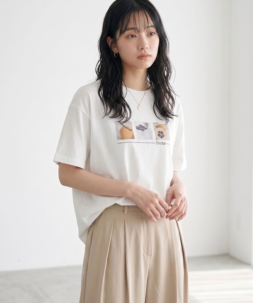 DAESE TOKYO(デセトウキョウ)の「『DAESE TOKYO/デセトウキョウ』【接触冷感】フルーツプリントTシャツ(Tシャツ/カットソー・レディース・ライム/イエロー/ピンク・FREE)」の2枚目の写真