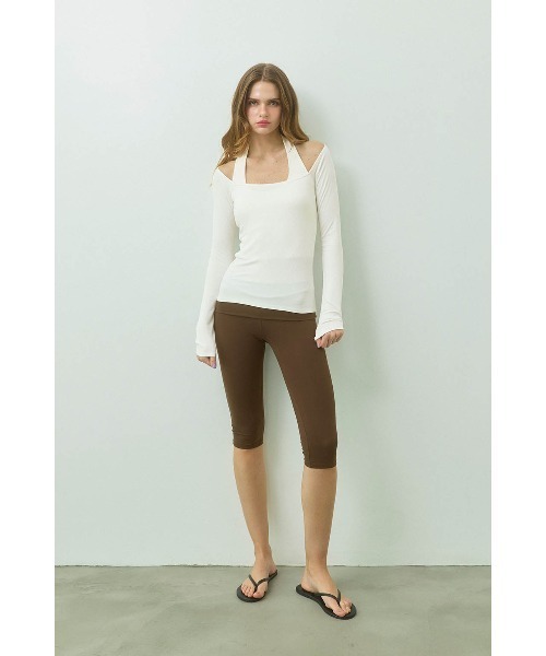 ALEXIA STAM（アリシアスタン）の「Capri Leggings/ カプリレギンス（Tシャツ/カットソー・レディース・グレイッシュベージュ/ブラック/ブラウン・L/M/S）」の19枚目の写真