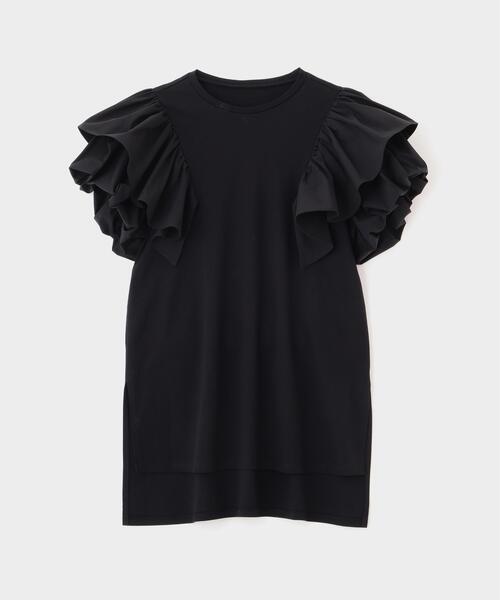 LE PHIL(ルフィル)の「◆布帛コンビギャザープルオーバー(Tシャツ/カットソー・レディース・ブラック/ホワイト・F)」の16枚目の写真