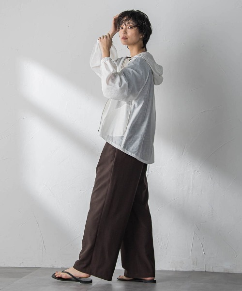 MAYSON GREY(メイソングレイ)の「【40周年限定】シアースラブドロストフーディブルゾン(ブルゾン・レディース・ライトグレー/オフホワイト/ブルー・M)」の13枚目の写真