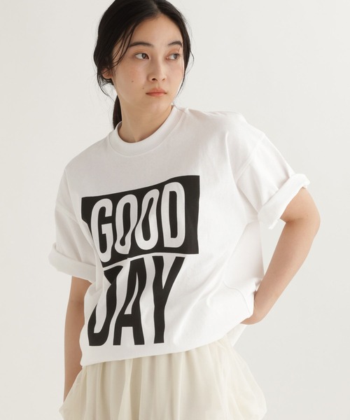 studio CLIP(スタディオクリップ)の「【daily CLIP】BIGロゴルーズTシャツ(Tシャツ/カットソー・レディース・ホワイト/ブラウン/グレー・FREE)」の4枚目の写真