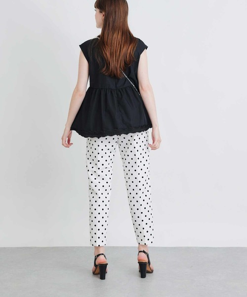 PICCIN PERLA(ピッチンペルラ)の「タックプリーツペプラムブラウス(シャツ/ブラウス・レディース・ブラック/オフホワイト・M)」の15枚目の写真