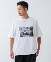PHOTO プリント 半袖Tシャツ